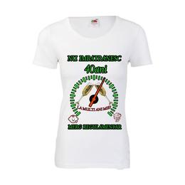 Tricou personalizat dama fruit of the loom nu imbatranesc 40 alb xxl