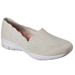 Pantofi sport femei skechers seager-stat 49481/nat, 35.5, crem