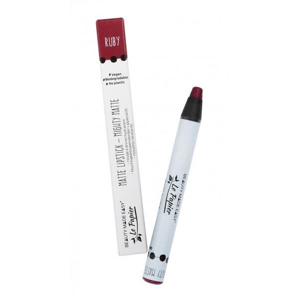 Ruj hidratant mat Beauty Made Easy Le Papier Creion - RUBY 6g image0