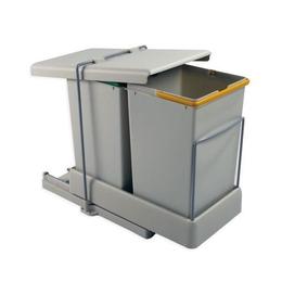 Cos de gunoi incorporabil eliot, cu extragere automata si colectare selectiva, cu doua recipiente x 14 l pentru corp de 400 mm latime - maxdeco