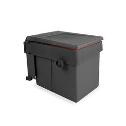 Cos de gunoi 15 l, incorporabil cu capac automat, gri antracit - maxdeco