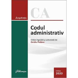Codul administrativ Act. 17 februarie 2020, editura Hamangiu