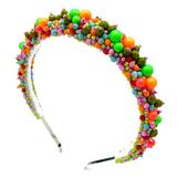 Coronita par multicolor-neon cu perle Swarovski Brave, Zia Fashion