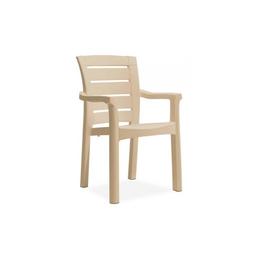 Scaun terasa milano wood d60xh90xw75xsh45cm polipropilen, fibra sticla culoare capucino mn0142315