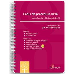 Codul de procedura civila Act. 10 Februarie 2020 - Vasile Bozesan, editura Solomon