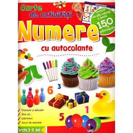 Numere - Carte de activitati cu autocolante 3-6 ani, editura Litera