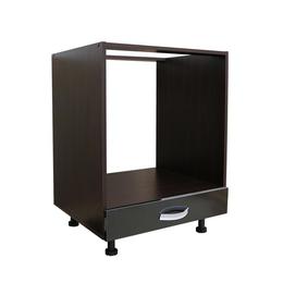 Corp pentru cuptor incorporabil cu sertar zebra, wenge/negru lucios, 60 x 82 x 60 cm