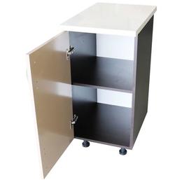 Corp inferior cu 1 usa zebra, wenge/cappuccino lucios, cu blat travertin, 40 x 85 x 60 cm