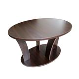 Masuta cafea Ovala cu role, wenge, 94 x 54 x 64 cm