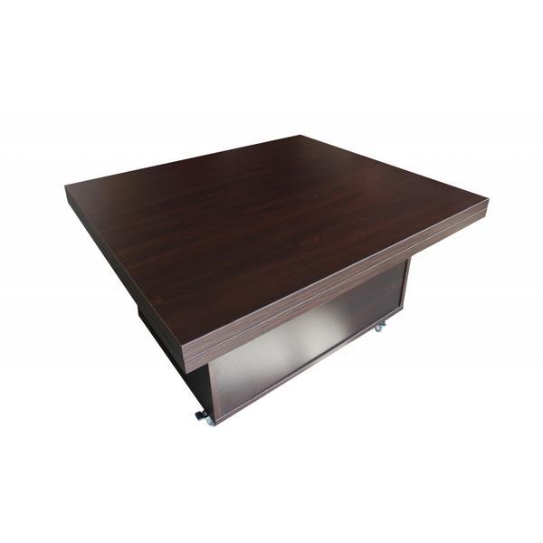 Masa cafea pliabila wenge, Role silicon cu opritor, 180 x 79 x 80 cm - Spectral Mobila