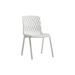 Scaun terasa royal din polipropilen cu fibra de sticla alba 52x50xh83cm - raki