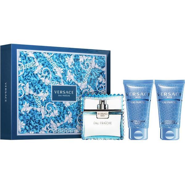 Set Versace, Man Eau Fraiche, Barbati: Apa de Toaleta, 50 ml + Gel de dus, 50 ml + After shave, 50 ml