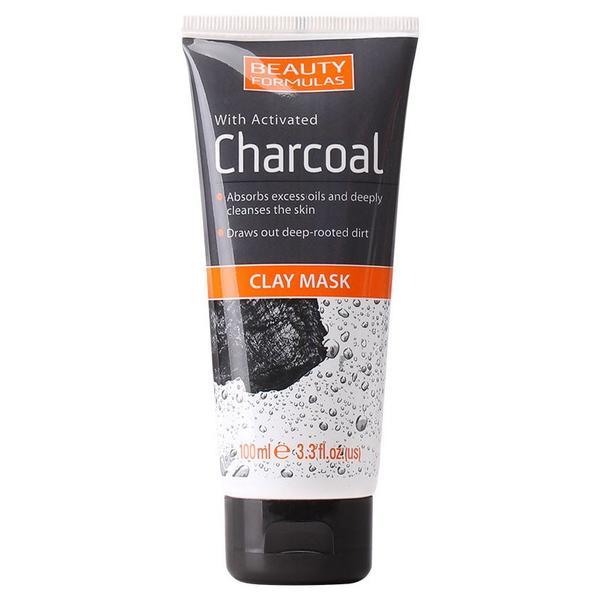 Masca faciala cu carbune activ si argila,100 ml Beauty Formulas Clay Mask,