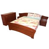 Set Dormitor Roma cu pat 160x200 cm, MDF Cedru