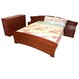 Set dormitor roma cu pat 140x200 cm, mdf cedru