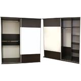 Dormitor Laguna cu pat 160x200 cu 2 sertare, Wenge/Vanilie