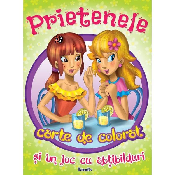 Prietenele. carte de colorat si un joc cu abtibilduri, editura kreativ