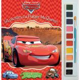 Sa pictam cu Fulger McQueen - Carte de colorat cu pensula si acuarele, editura Litera