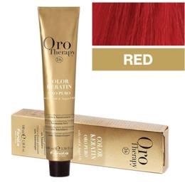 Vopsea Permanenta fara Amoniac Fanola Oro Therapy Color Keratin Oro Puro with Gold&Argan Oil Red, 100ml