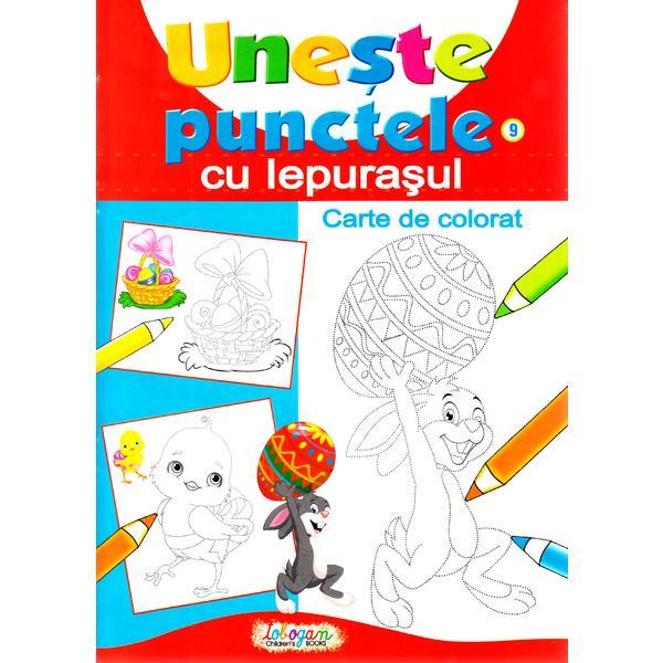 Uneste punctele cu Iepurasul - Carte de colorat, editura Erc Press