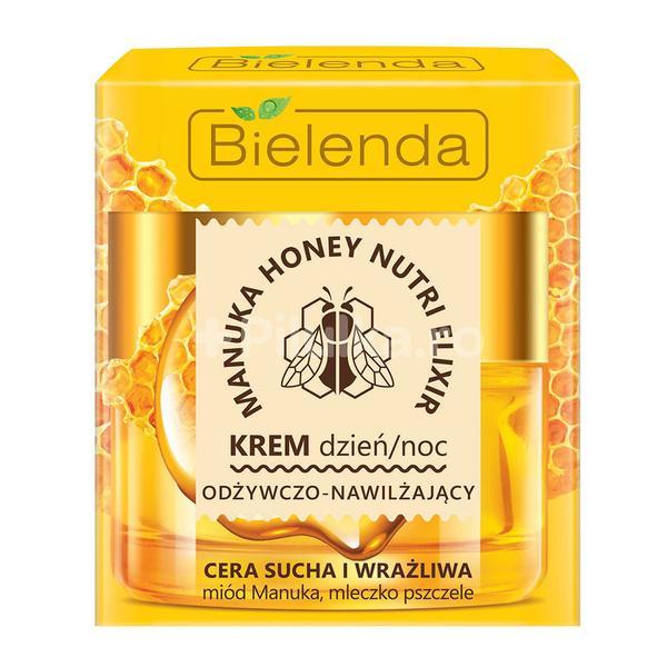 Crema nutritiva si hidratanta pentru Ten Uscat si Sensibil zi/noapte Bielenda Manuka honey nutri elixir 50ml Bielenda imagine noua