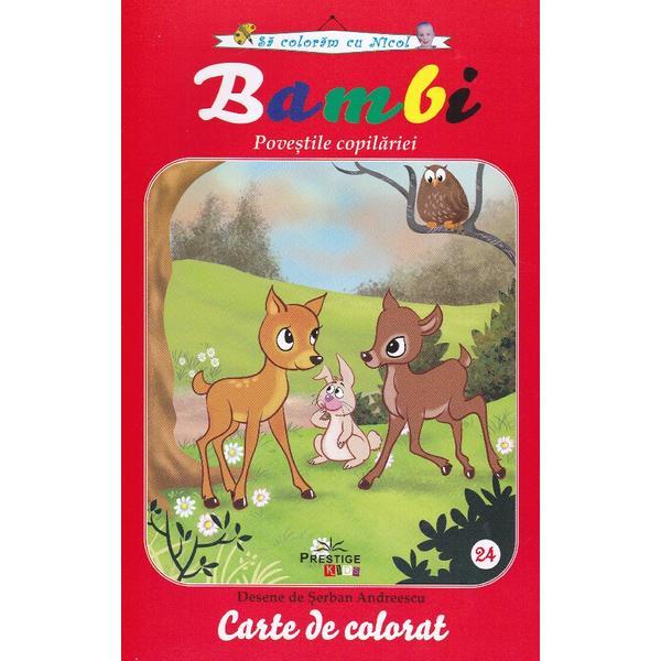 Bambi. Povestile copilariei - Carte de colorat, editura Prestige