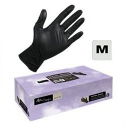 Manusi Unica Folosinta Nitril Coafor Marimea M - Airclean Black Gloves Nitril Powder Free M