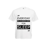 Tricou barbatesc personalizat Fruit of the loom, alb, A good day for sleep 2XL
