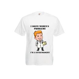 Tricou barbatesc personalizat fruit of the loom, alb, ginecolog s