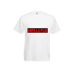 Tricou barbatesc personalizat fruit of the loom, alb, supa la plic s