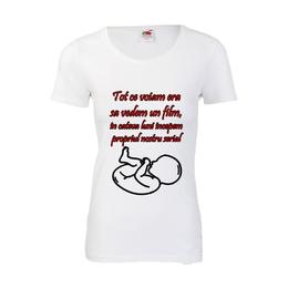 Tricou dama personalizat fruit of the loom, alb, de la un film la mama xl