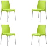 Set 4 scaune gradina SUNNY culoare verde, dimensiuni D58xH82xW42xSH45cm  