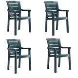 Set 4 scaune terasa MILANO WOOD, dimensiuni D60xH90xW75xSH45cm culoare cafea polipropilen, fibra sticla