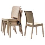 Set 4 scaune NICE, dimensiuni 59x44xh88cm culoare capucino polipropilen/fibra sticla