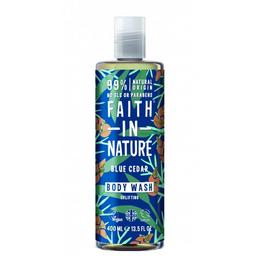 Gel de dus pentru barbati cu cedru albastru faith in nature, 400ml