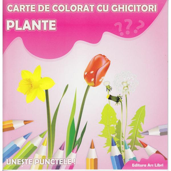 Plante - Carte de colorat cu ghicitori, editura Ars Libri