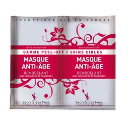 Masca faciala anti-age peel-off cu merisor si hibiscus secrets des fees, 2 x 8 g