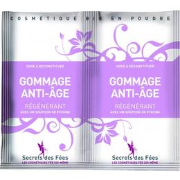 Exfoliant facial regenerant anti-age cu acid hialuronic, bujor si ceai verde secrets des fees, 2 x 4 g