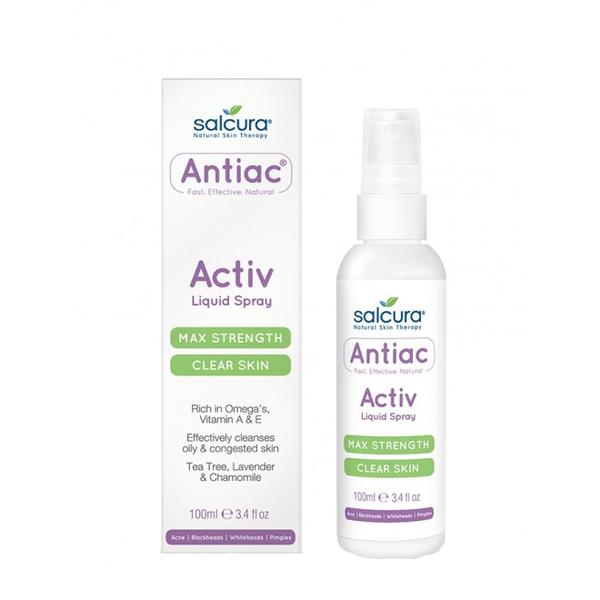 Spray pentru Curatarea Pielii Congestionate cu Acnee pentru Fata si Corp Antiac Activ Salcura, 100ml imagine