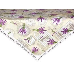 Fata de masa bumbac lavanda 02, cu dantela, 80x80 cm, multicolor, happy gifts