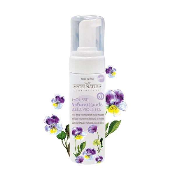 Spuma de Par pentru Volum cu Violete MaterNatura, 150ml