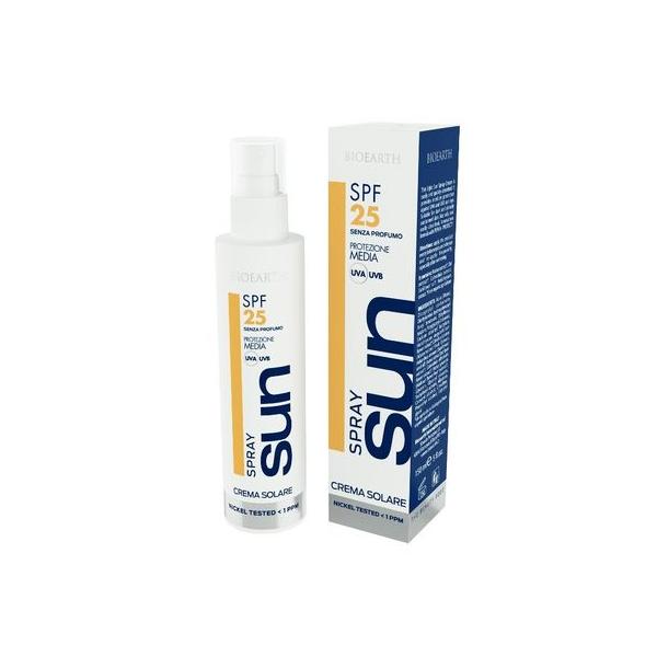 Crema Solara Spray SPF 25 Bioearth, 150 ml