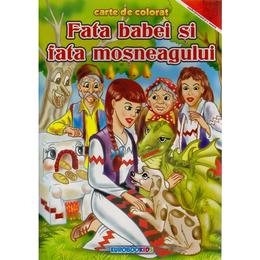 Fata babei si fata mosului - carte de colorat, editura eurobookids