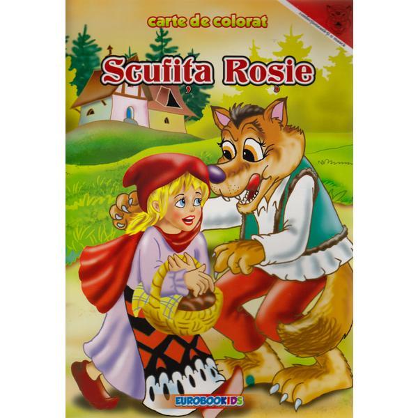 Scufita Rosie - Carte de colorat, editura Eurobookids