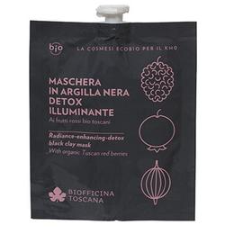 Masca de fata detox cu argila neagra - iluminatoare biofficina toscana, 30 ml