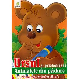 Ursul si prietenii sai - prima mea carte de colorat, editura gama