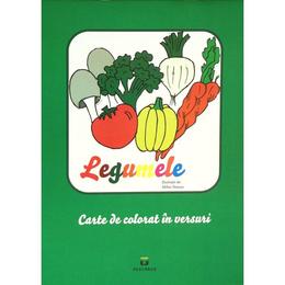 Legumele- Carte de colorat in versuri, editura Petrescu And Cioponea