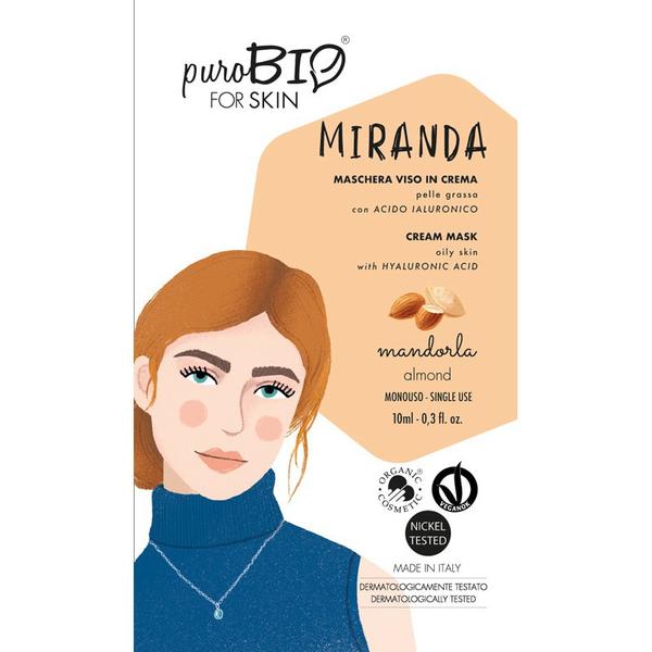 Masca Crema Tratament cu Migdale pentru Ten Gras Miranda PuroBio Cosmetics, 10ml esteto.ro