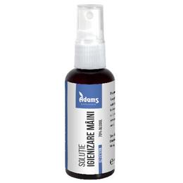 Solutie igienizare maini 70% alcool adams supplements, 50 ml