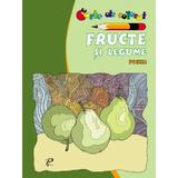 Fructe si legume. Poezii - Carte de colorat, editura Prut